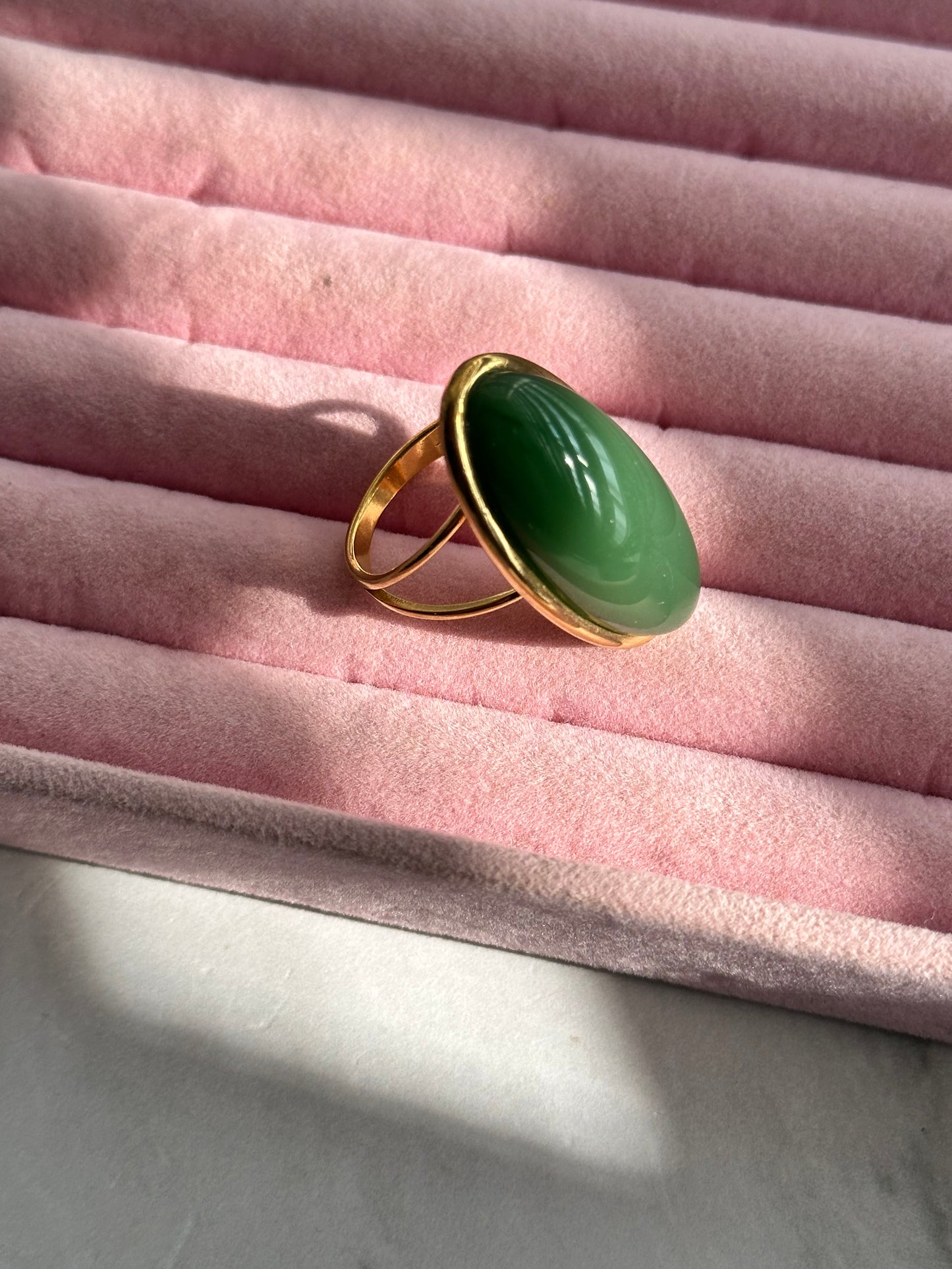 ANILLO PIEDRA OVAL AC INOX
