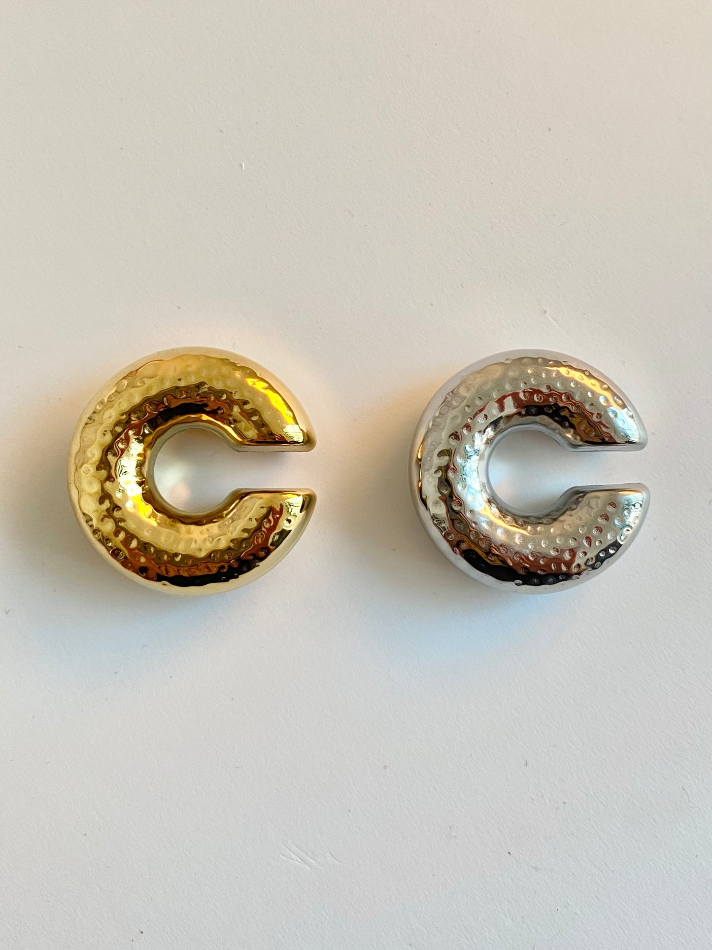 EAR CUFF CHUNKY TEXTURA AC INOX