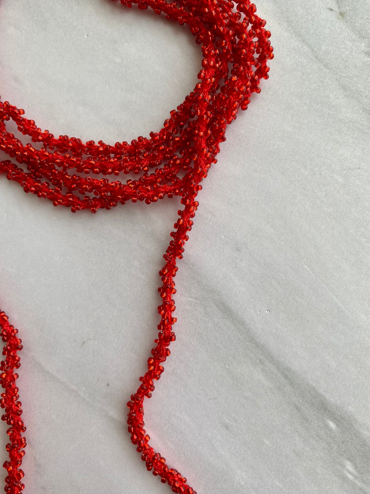 COLLAR EXTRA LARGO ROJO