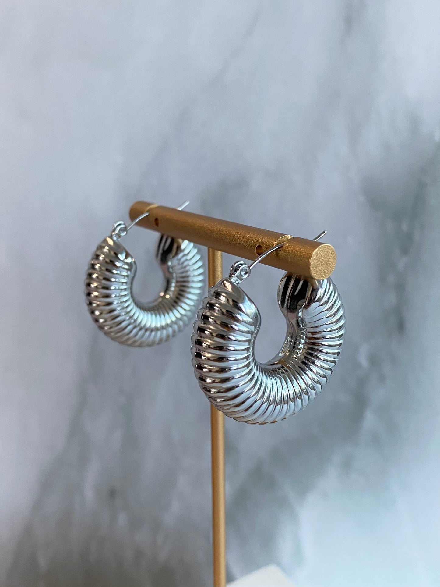 ARRACADAS PLATA CHUNKY AC INOX