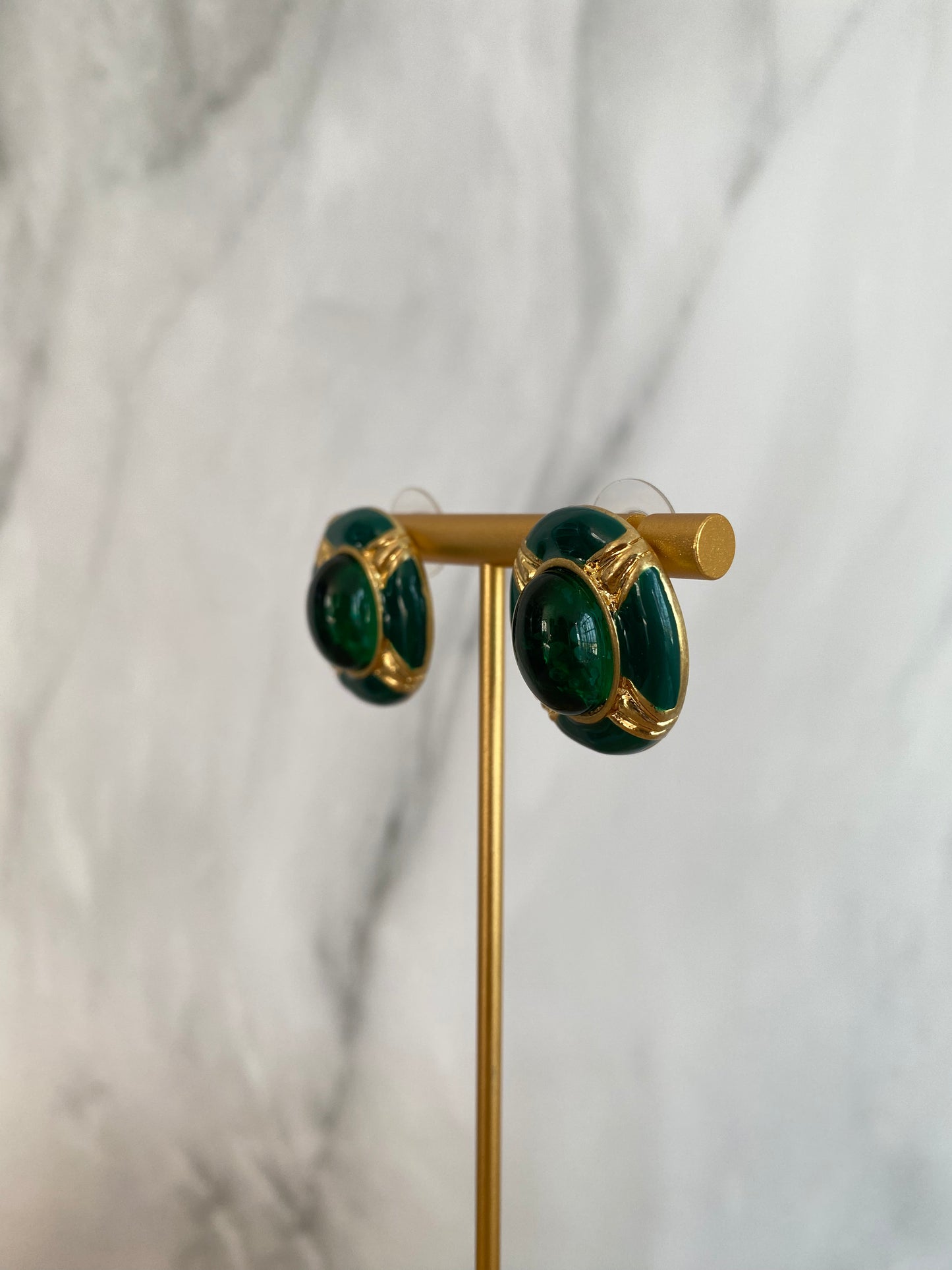 ARETES ESTILO VINTAGE VERDE
