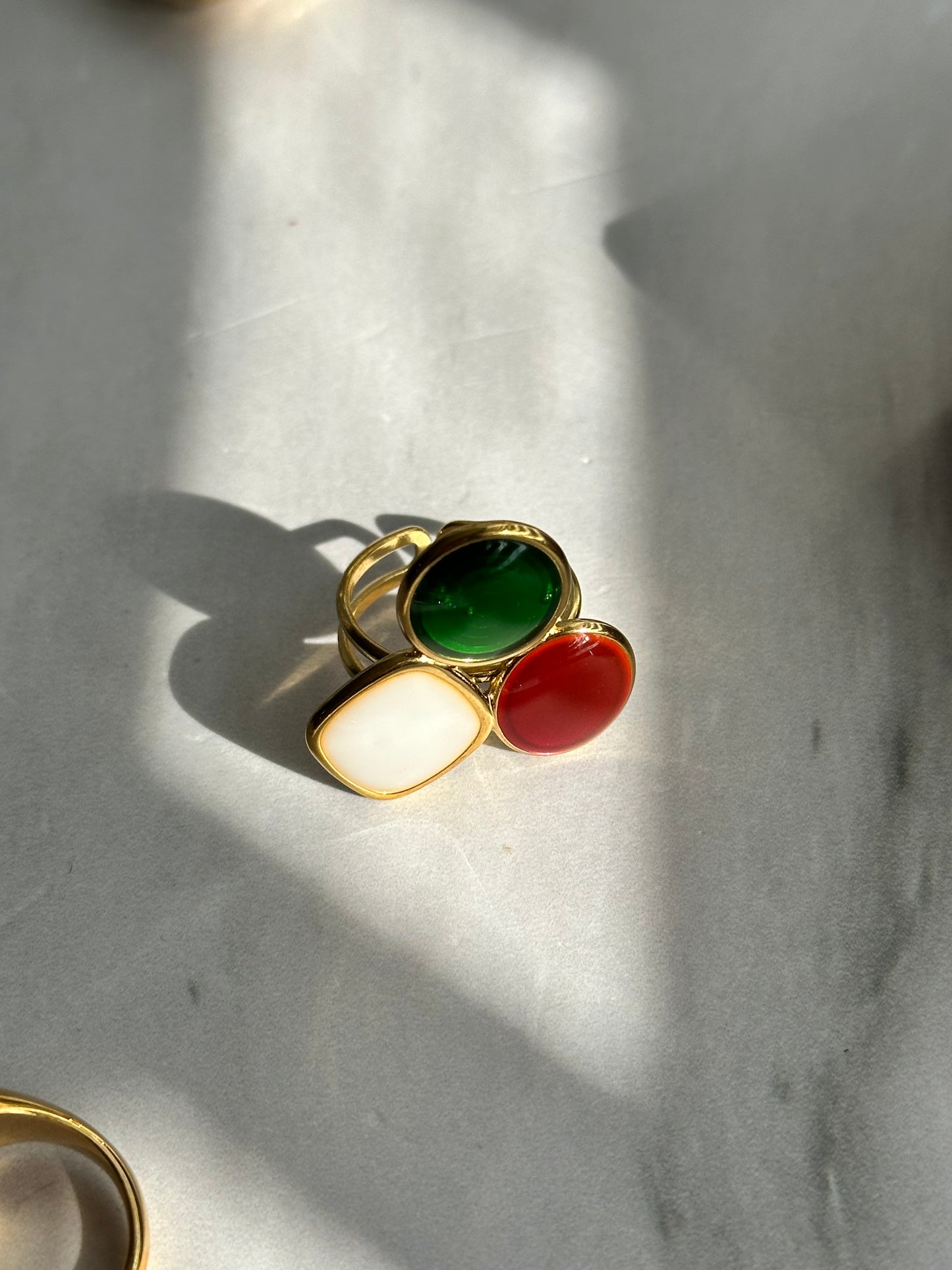 ANILLO 3 PIEDRAS AC INOX