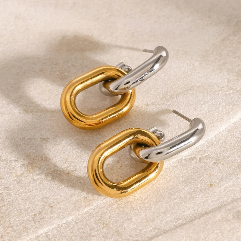 HOOPS CADENA BICOLOR AC INOX