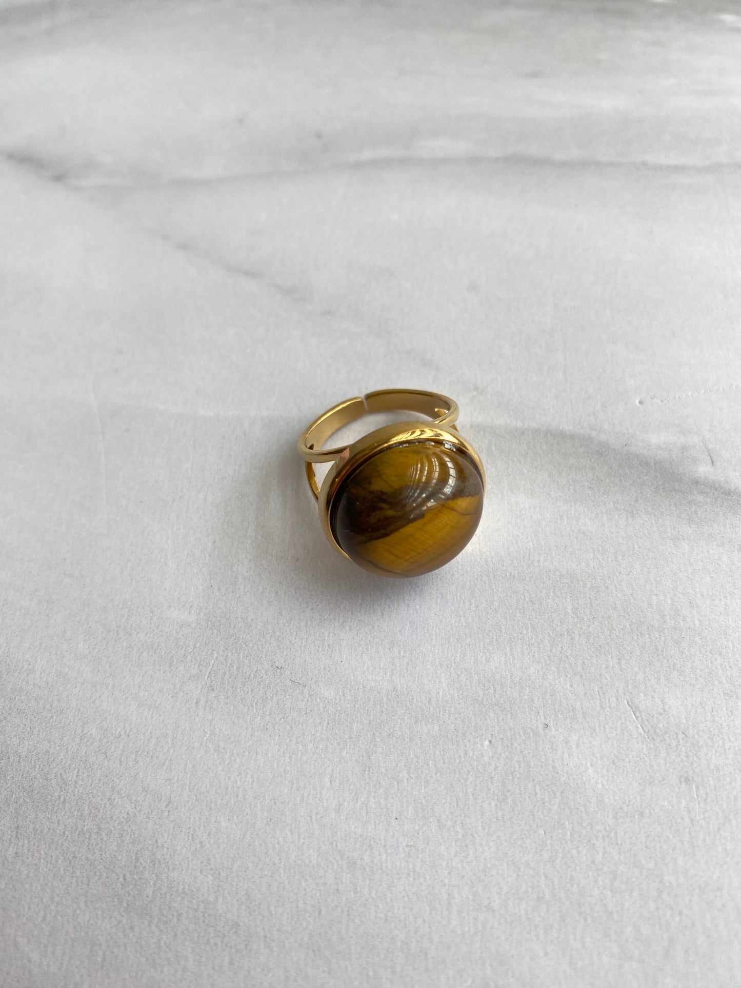 ANILLO OJO DE TIGRE AC INOX