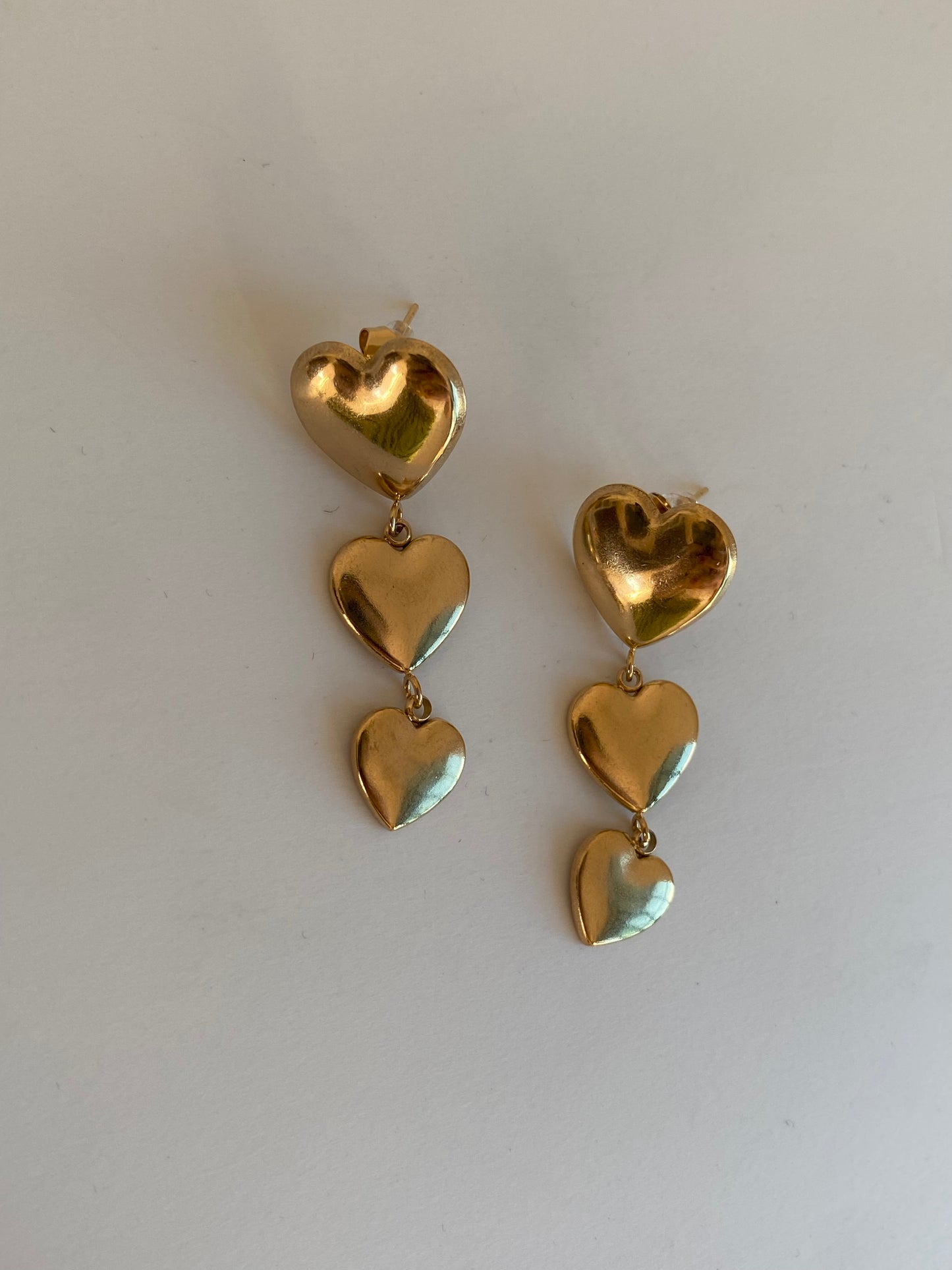 ARETES TRIPLE CORAZÓN AC INOX