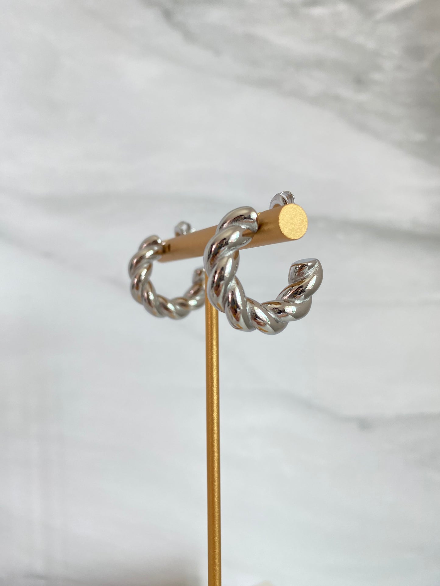 ARRACADAS TORSAL PLATA AC INOX