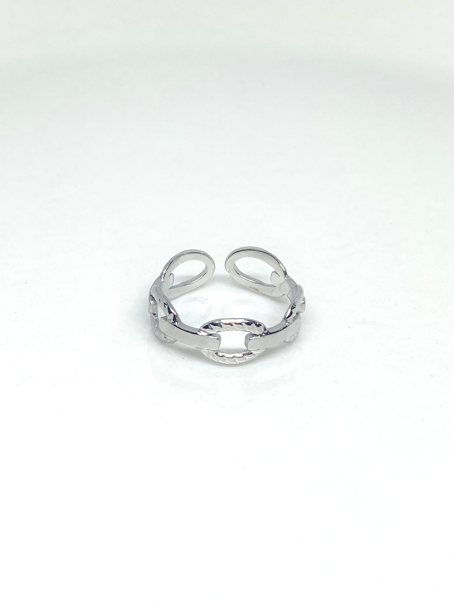 ANILLO CADENA AJUSTABLE AC INOX PLATA