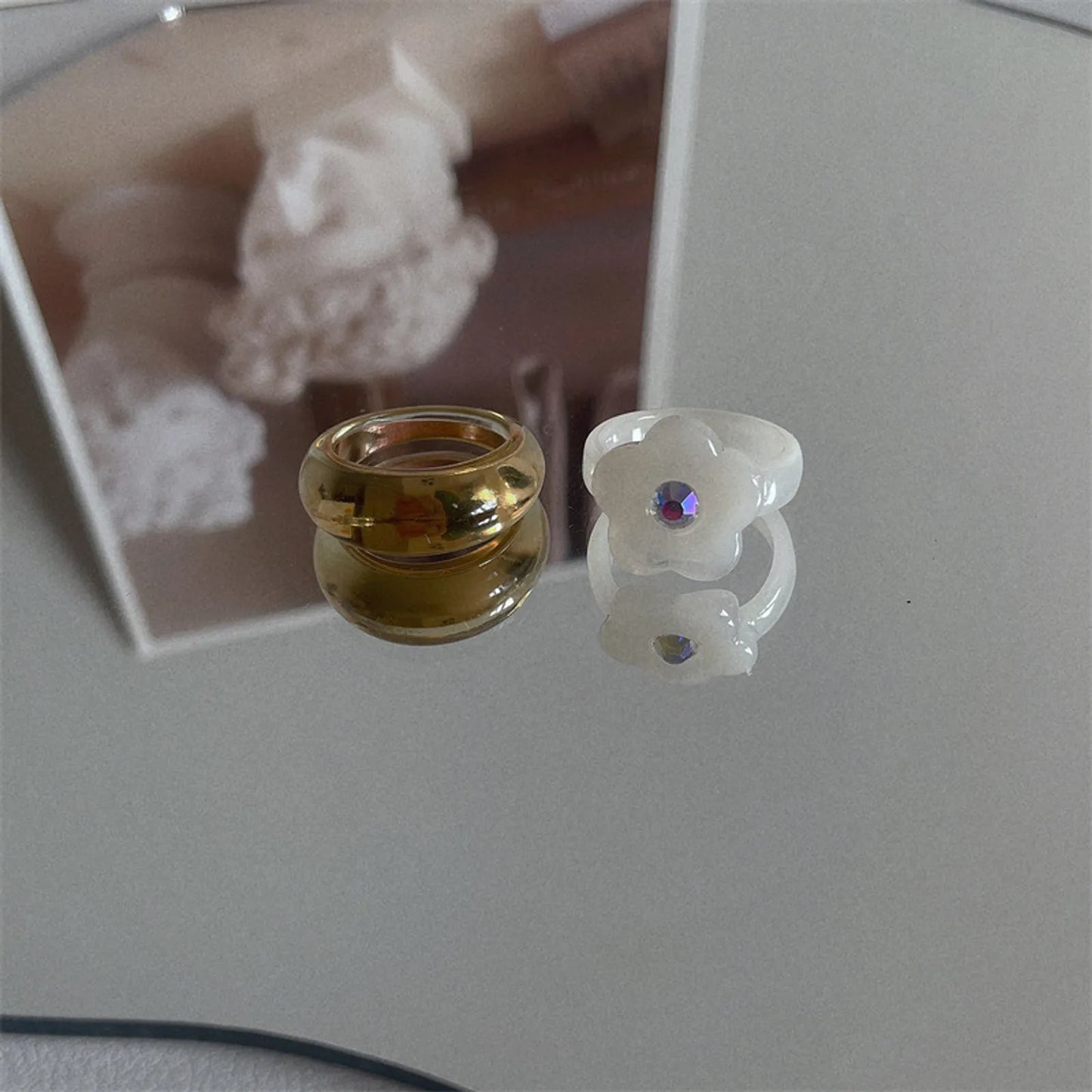 SET 2 ANILLOS ACRILICO