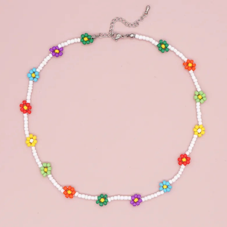 COLLAR CUENTAS DE FLORES