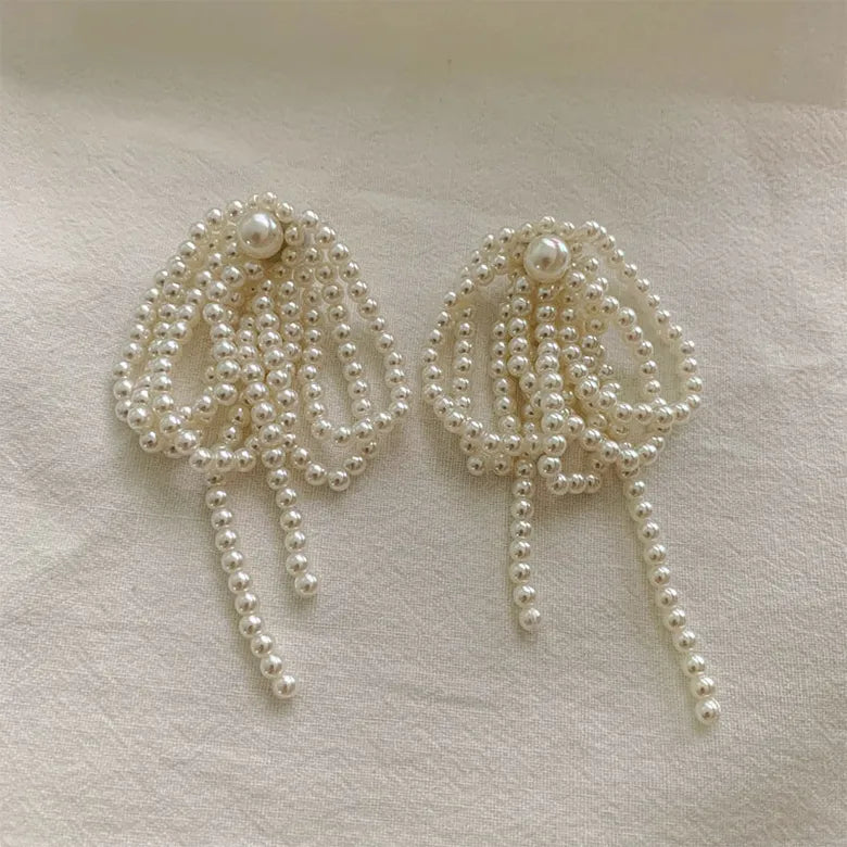 ARETES MOÑO DE PERLAS