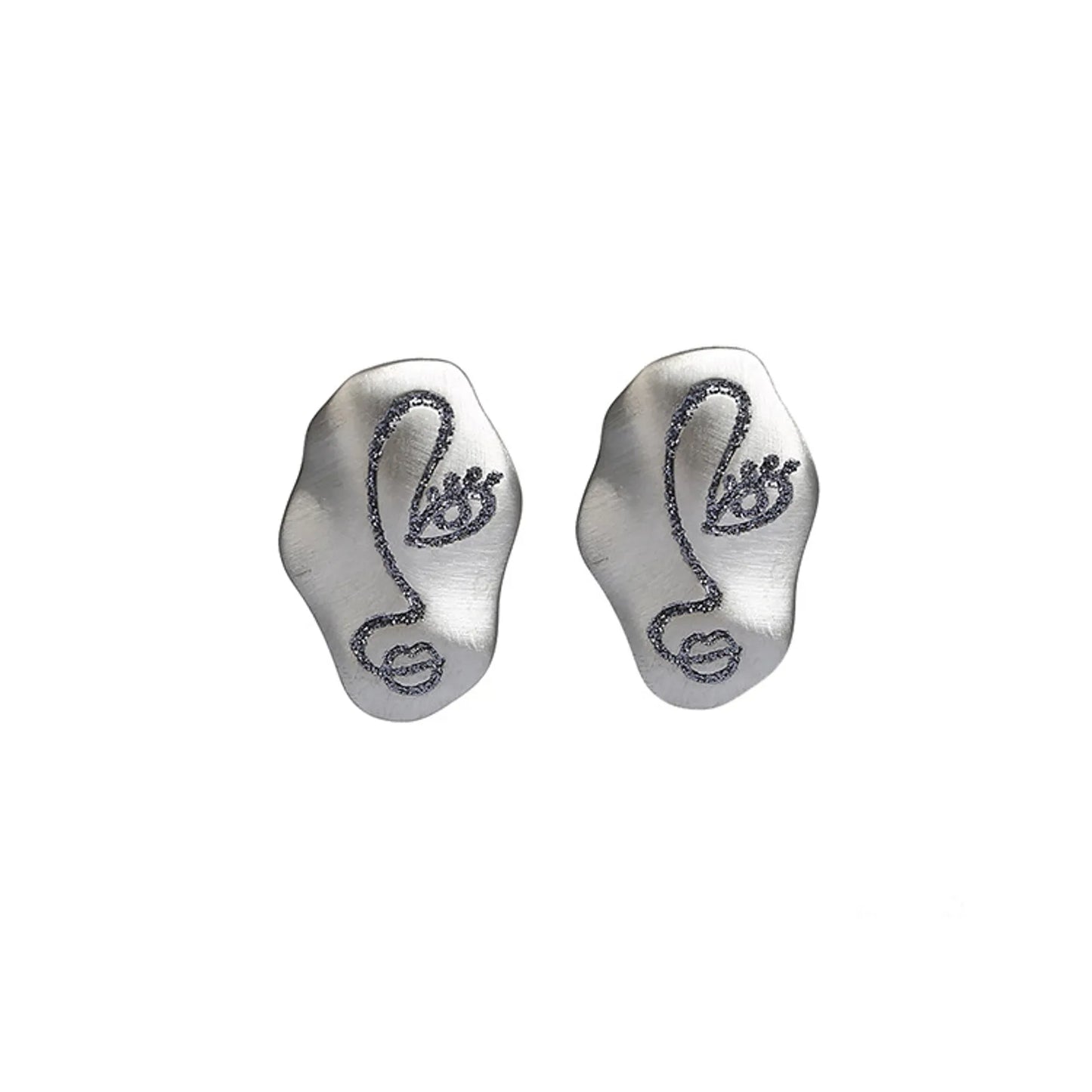 ARETES ROSTRO PLATA
