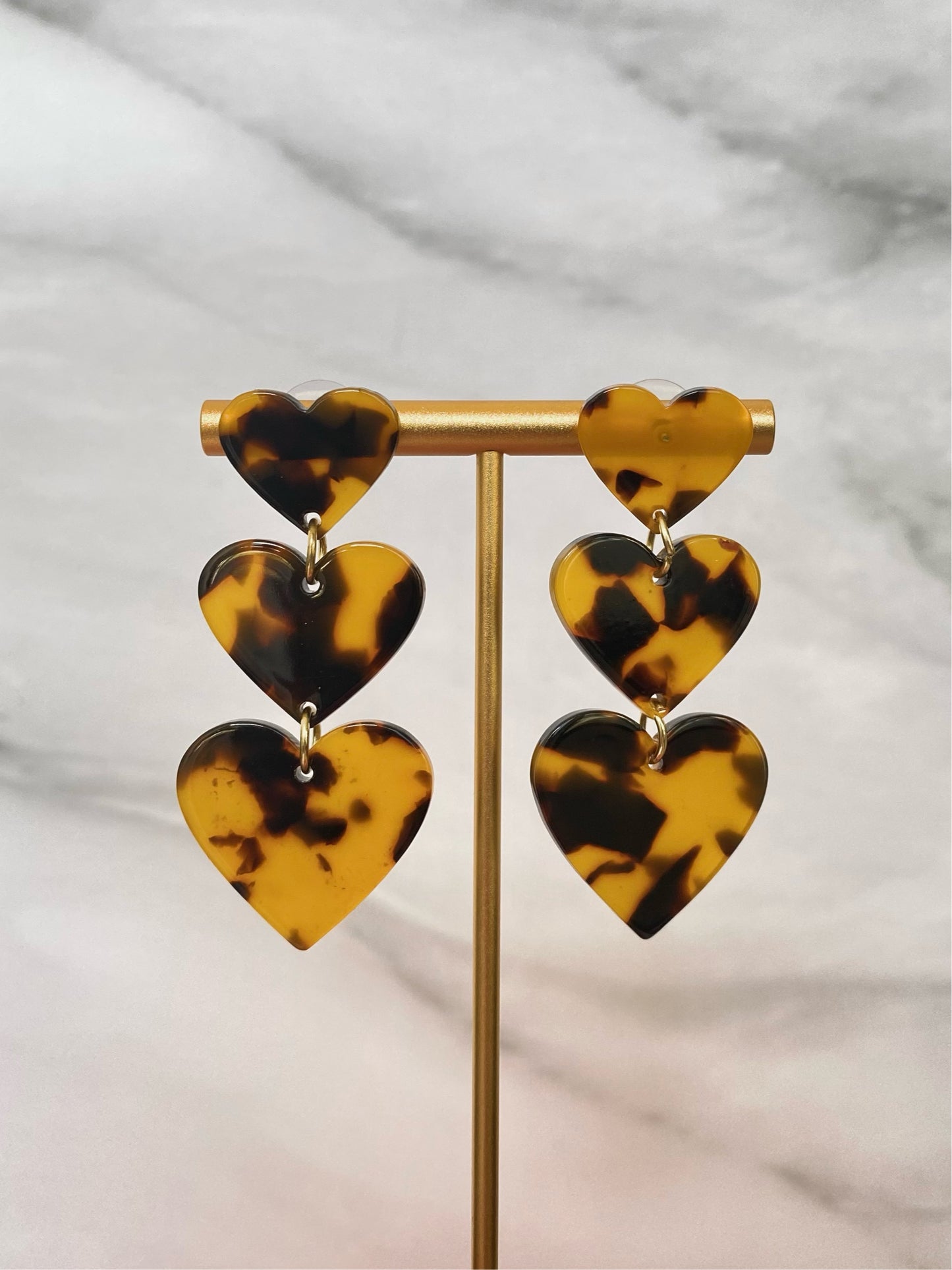 ARETES ESTAMPADOS DE CORAZÓN