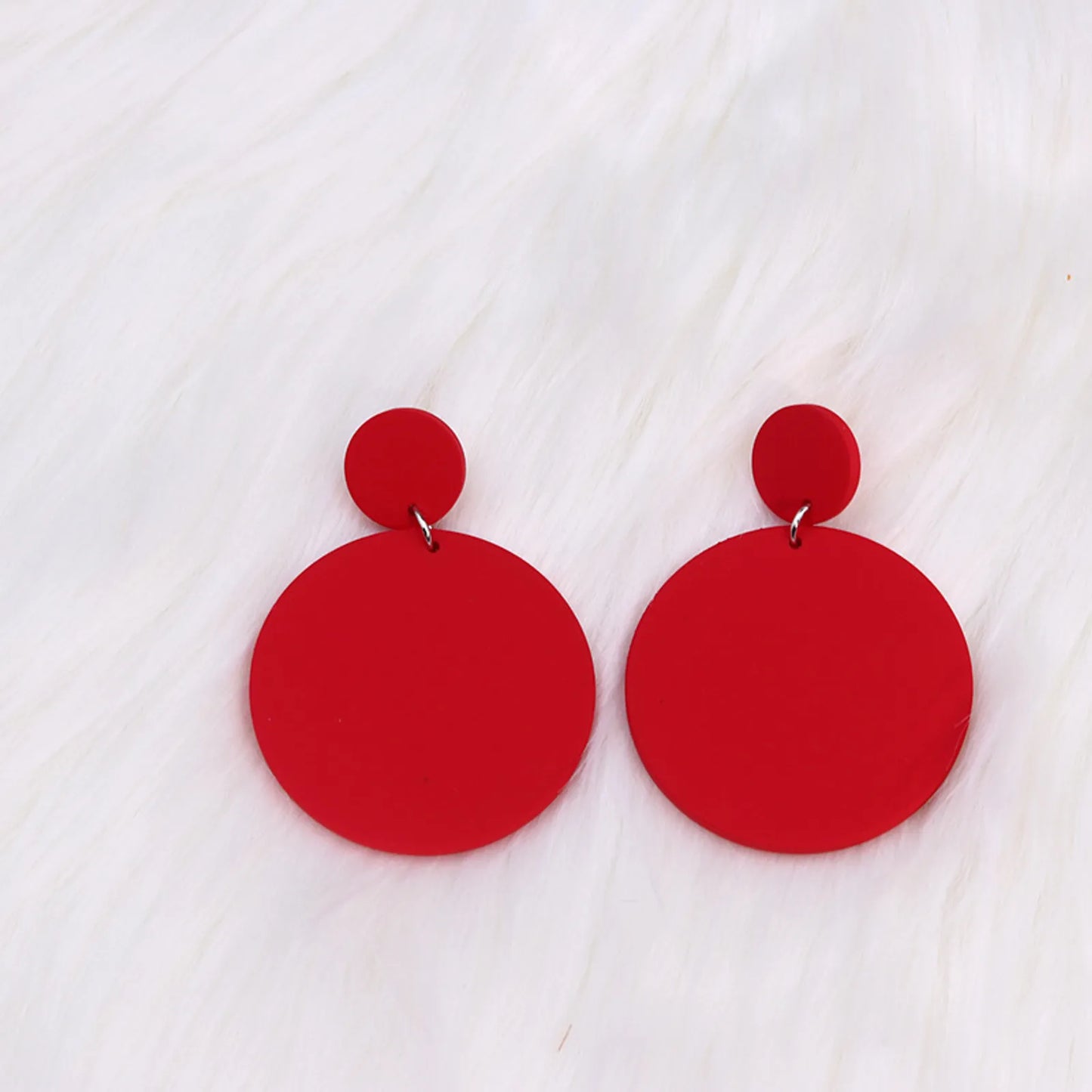 ARETES REDONDOS ROJOS