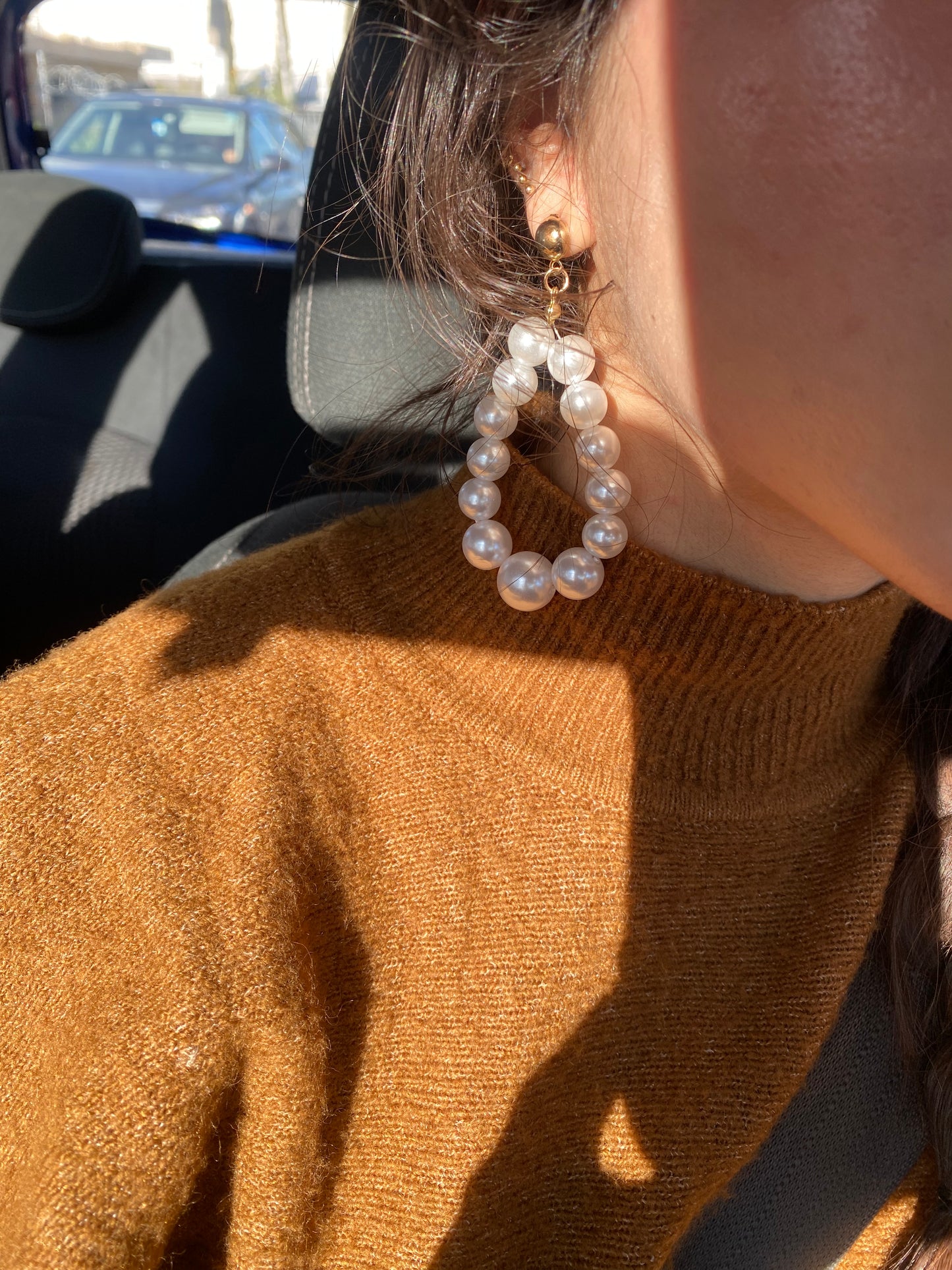 ARETES LARGOS DE PERLAS