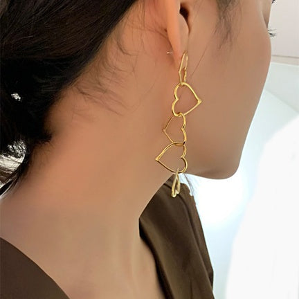 ARETES CORAZÓN ASIMÉTRICOS