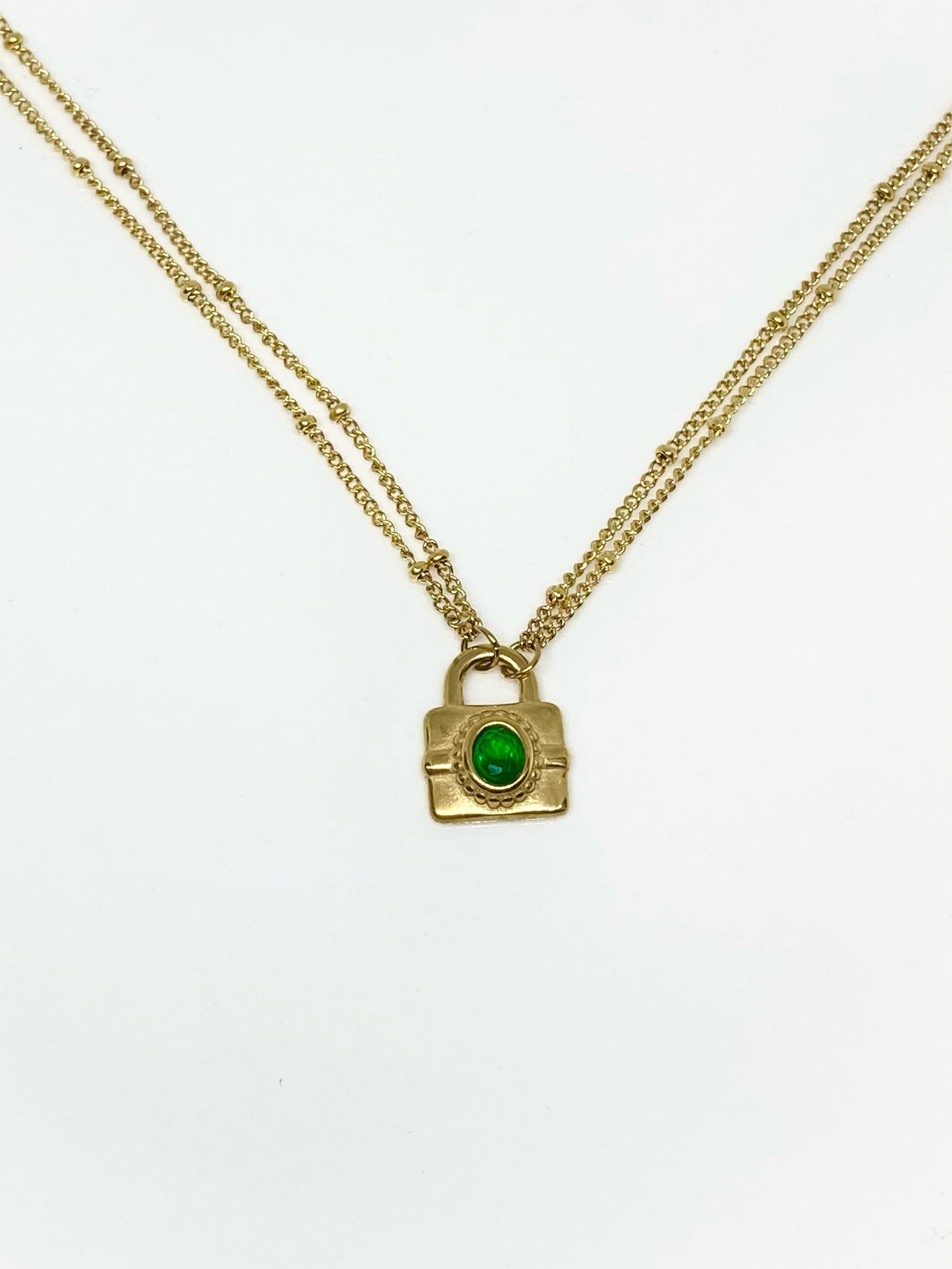 COLLAR CANDADO ACERO INOX