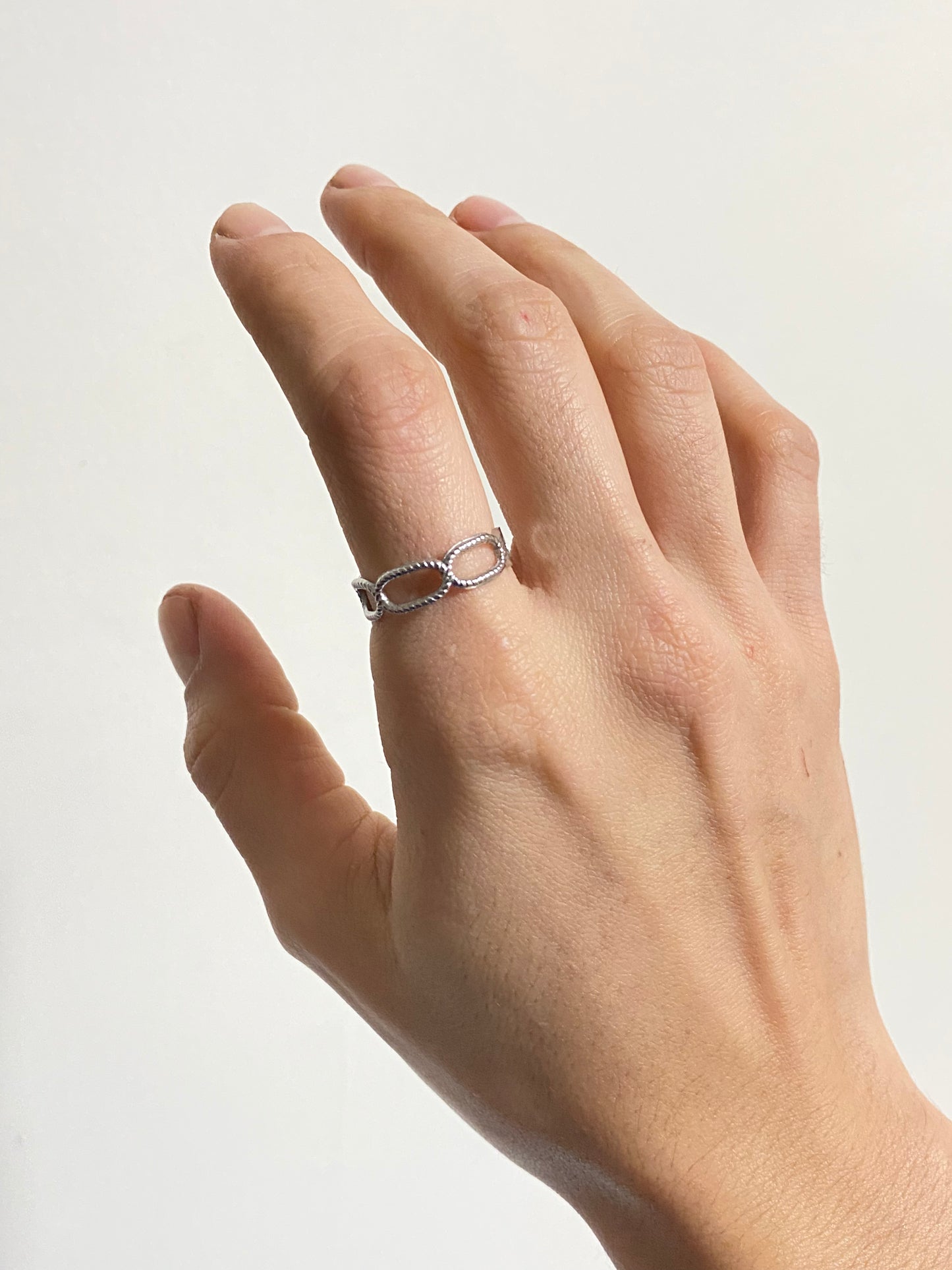 ANILLO PLATA CADENA AC INOX