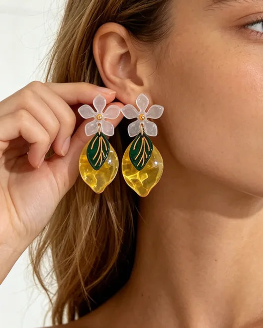 ARETES FLOR LIMÓN
