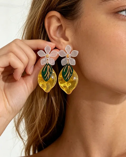 ARETES FLOR LIMÓN