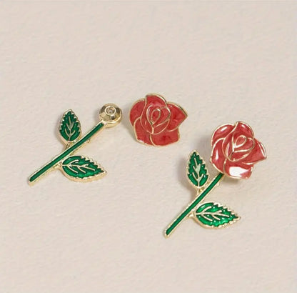 ARETES ROSA ROJA