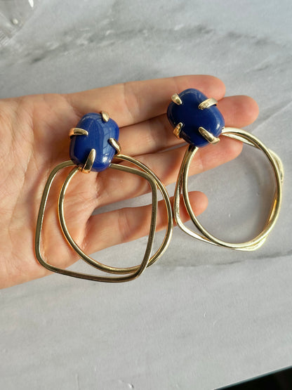 ARETES AROS CON PIEDRA