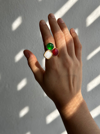ANILLO 3 PIEDRAS AC INOX