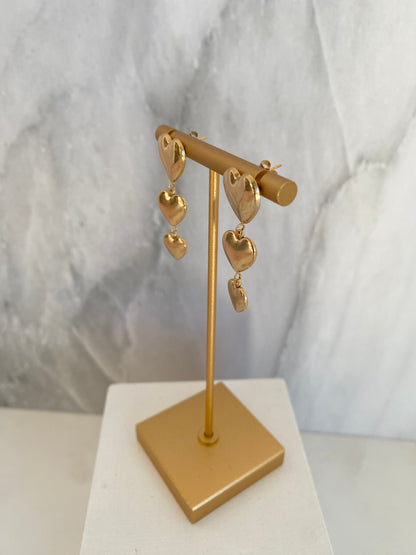 ARETES TRIPLE CORAZÓN AC INOX