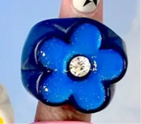 ANILLOS FLOR ACRILICO