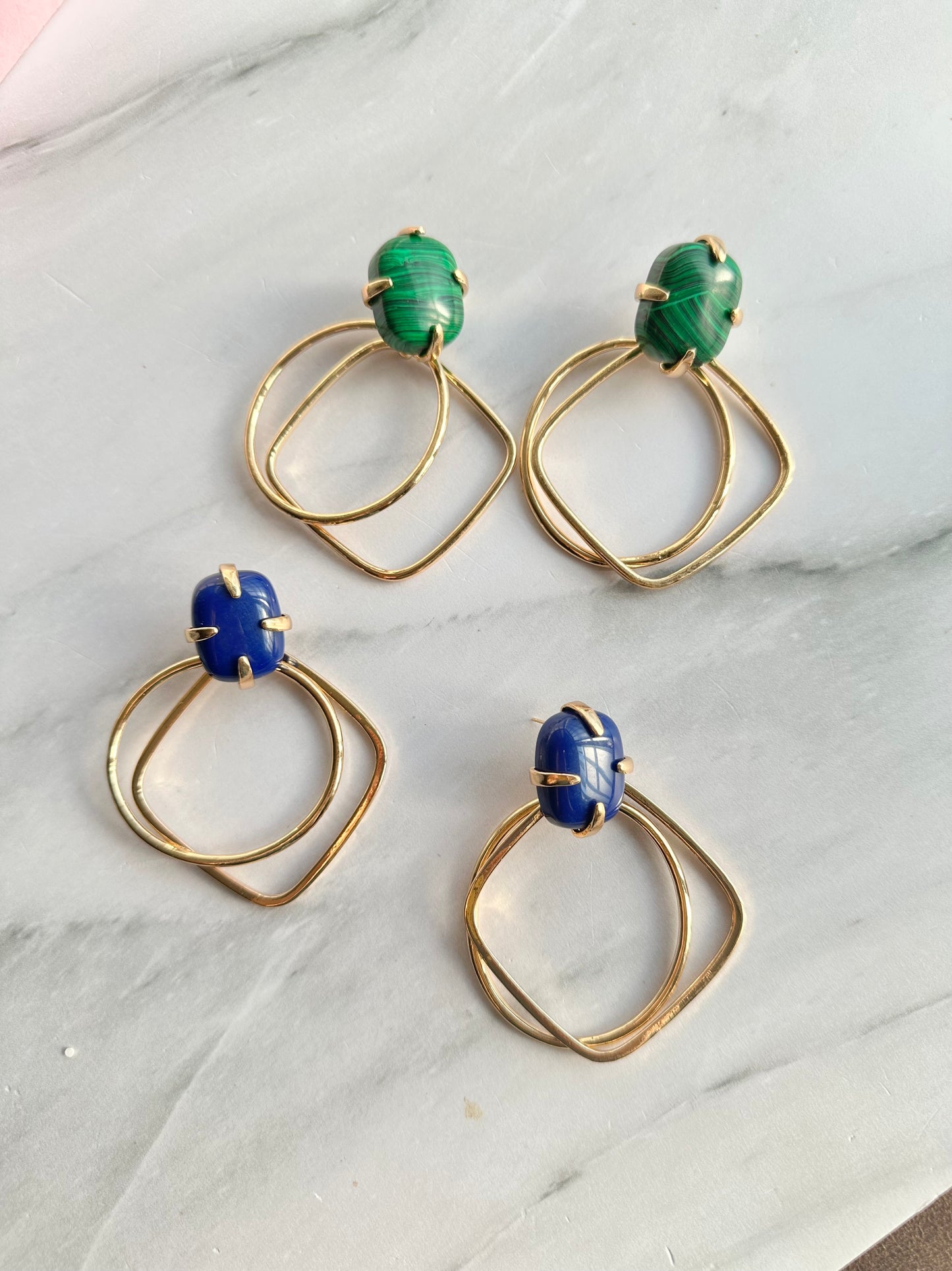 ARETES AROS CON PIEDRA