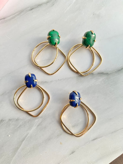 ARETES AROS CON PIEDRA