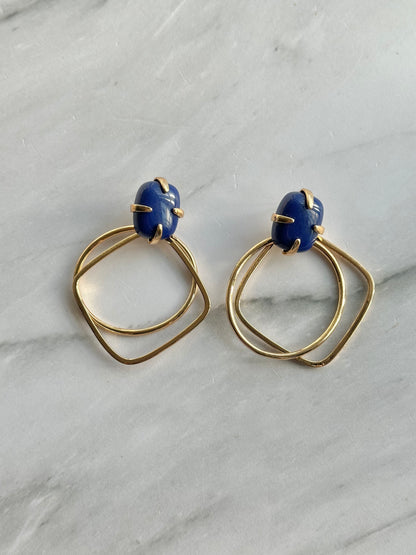 ARETES AROS CON PIEDRA