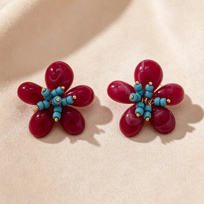 ARETES FLOR ACRÍLICO
