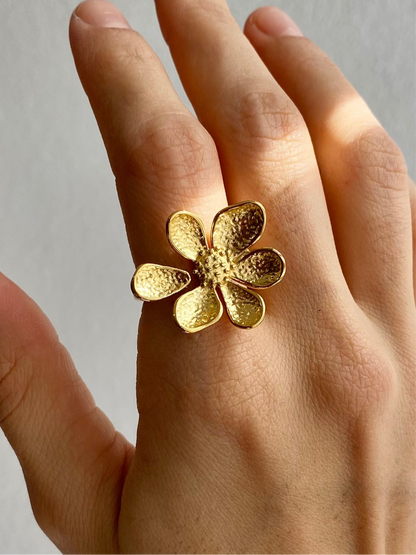 ANILLO FLOR PETAL AC INOX