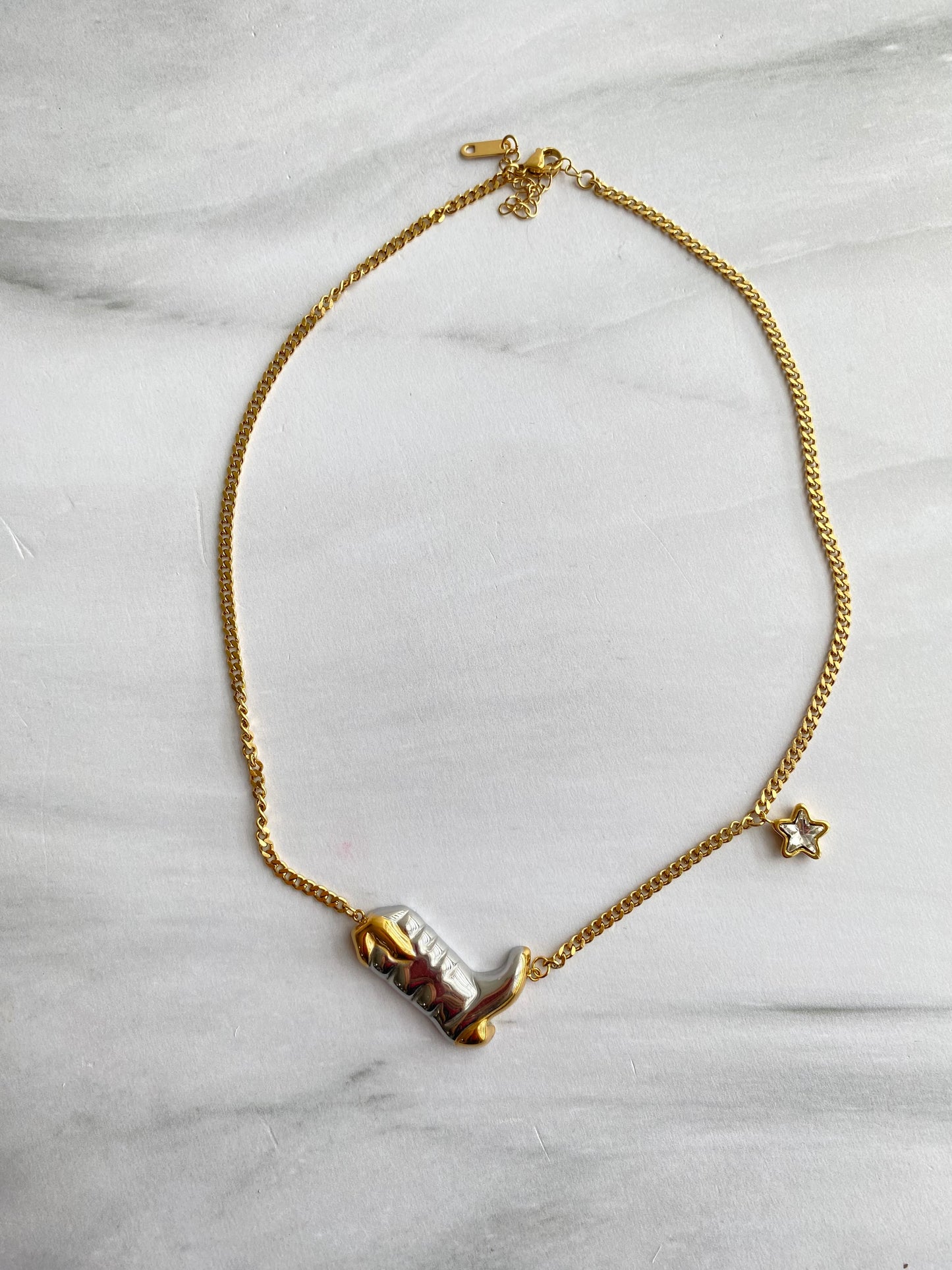 COLLAR BOTA BICOLOR AC INOX