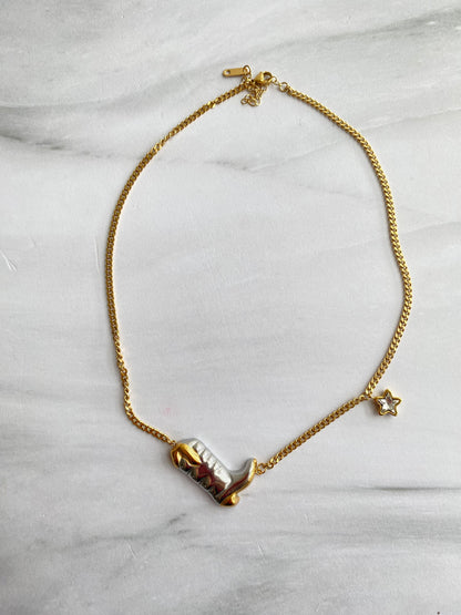 COLLAR BOTA BICOLOR AC INOX