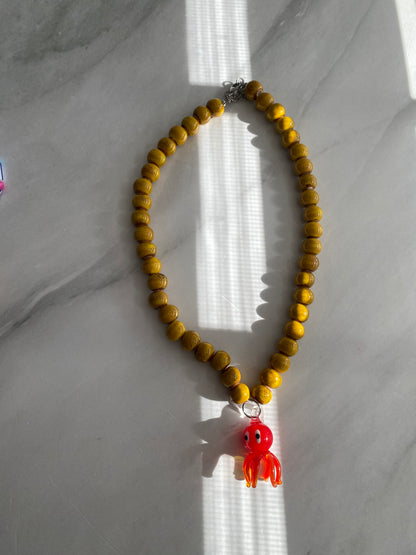 COLLAR PULPO VIDRIO