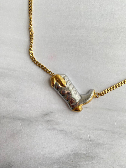 COLLAR BOTA BICOLOR AC INOX