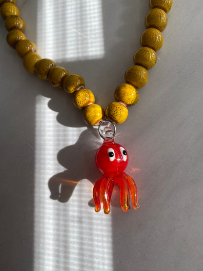 COLLAR PULPO VIDRIO