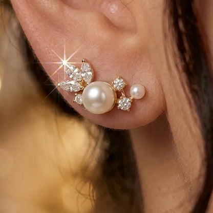 BROQUELES BRILLANTES PERLA