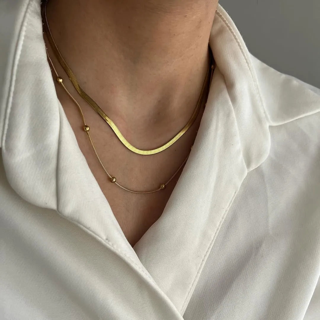 COLLAR DOBLE ACERO INOX