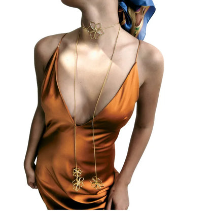 COLLAR EXTRA LARGO FLOR