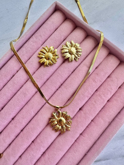JUEGO ARETES Y COLLAR AC INOX