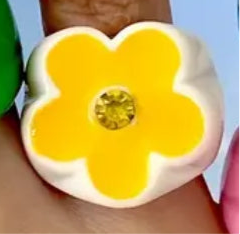 ANILLOS FLOR ACRILICO