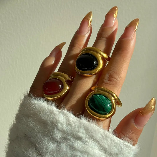 ANILLO CHUNKY PIEDRA AC INOX