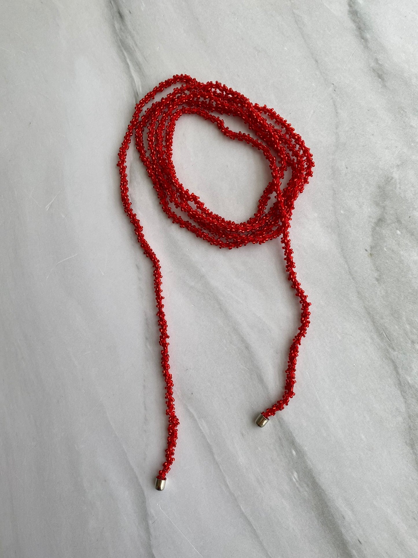 COLLAR EXTRA LARGO ROJO