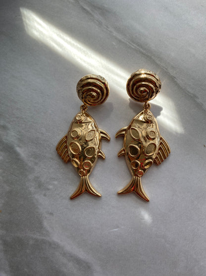 ARETES PEZ DORADO