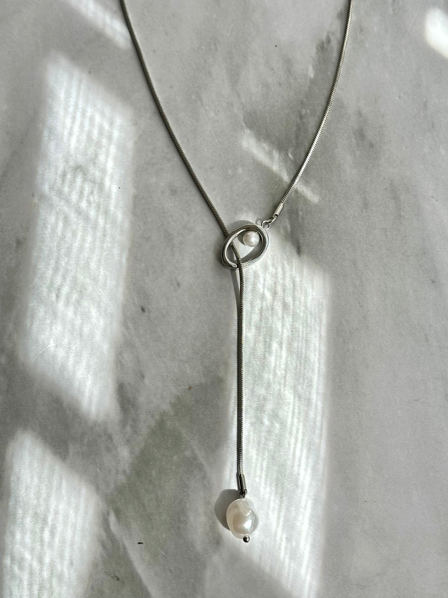 COLLAR LARGO PERLA AC INOX