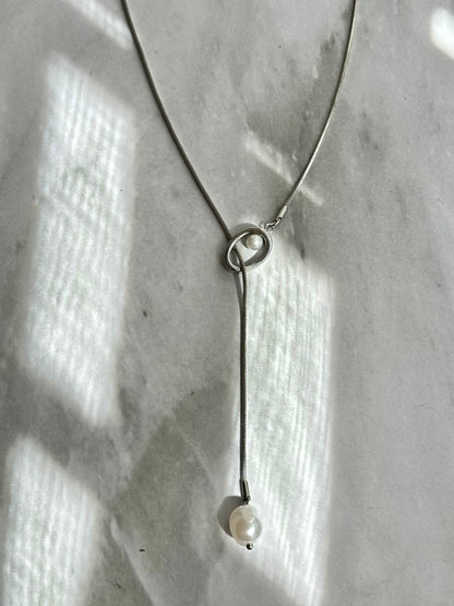 COLLAR LARGO PERLA AC INOX