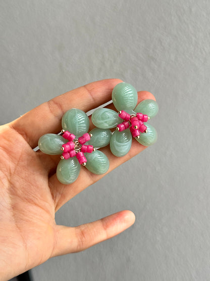 ARETES FLOR ACRÍLICO
