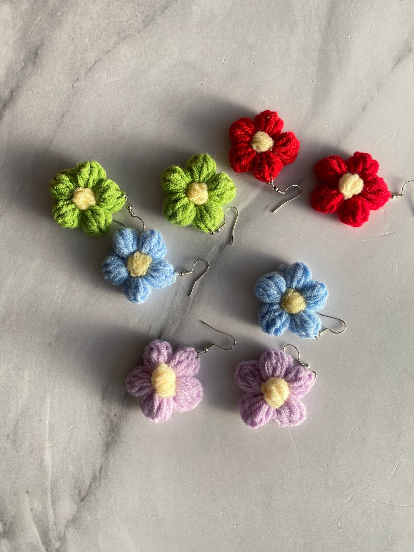 ARETES FLOR CROCHET
